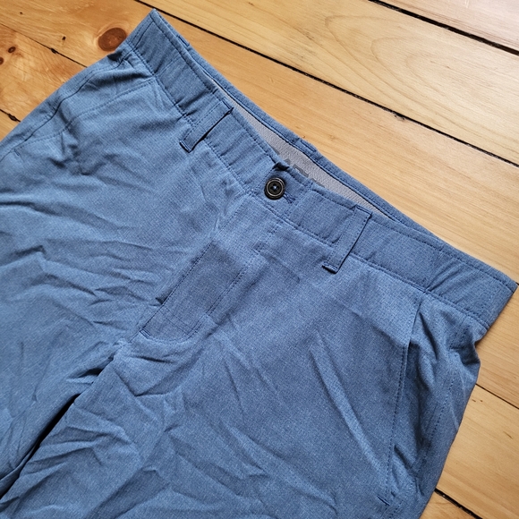 Under Armour Golf Shorts Mens 32 Blue Match Play Polyester Elastic Waist Preppy - Picture 3 of 11